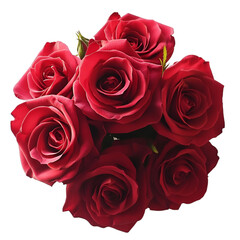 Fototapeta premium Pretty rose boquet isolated on white background 