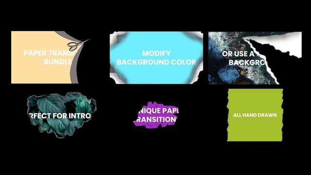 Paper Ripping Transitions Pack ( 6 Transitions)