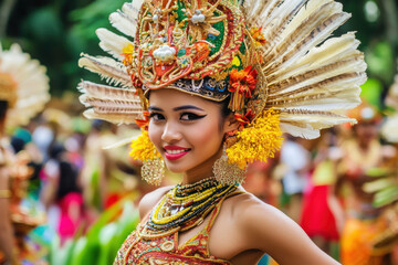 Tourist experiencing a cultural festival, immersion