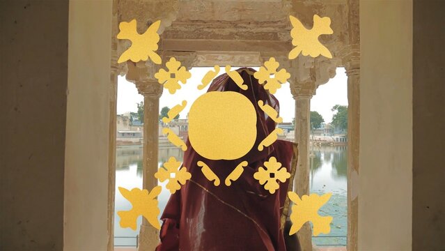 Traditional Gold Pattern Full Screen Transition	