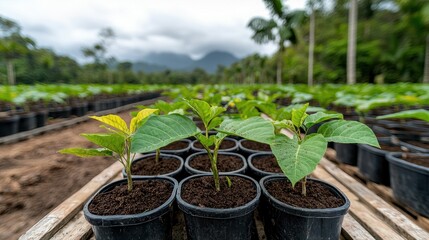 Carbon Reforestation Projects Concept, Reforestation Projects in Industrial Zones to Convert Abandoned Land for Sustainable Growth