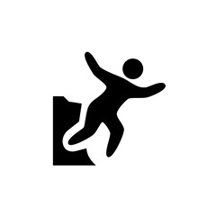 Cliff Diver Jumping Into Water Icon