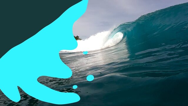 Hand Drawn Water Wave Full Screen Transition	