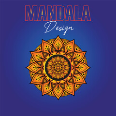 Majestic Gold and Purple Mandala Design Sophisticated Vector Art.