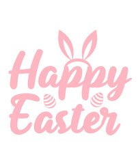 Obraz premium Happy Easter typography clip art design on plain white transparent isolated background for card, shirt, hoodie, sweatshirt, apparel, tag, mug, icon, poster or badge