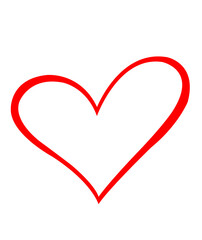 Heart clip art design on plain white transparent isolated background for card, shirt, hoodie, sweatshirt, apparel, tag, mug, icon, poster or badge