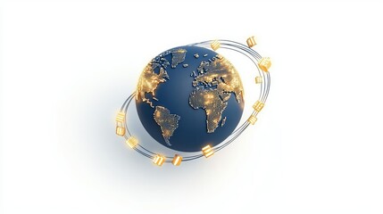 A conceptual globe illustrating digital connectivity and global networks, highlighting modern technology's impact.