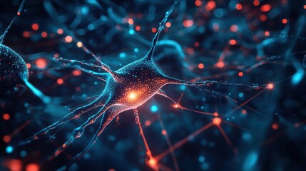 Advanced Neural AI Computing Forming Complex Thought