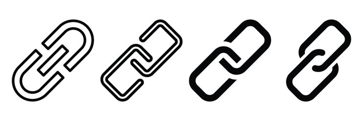 Link icon isolated on white background. Link vector icon. Hyperlink chain symbol. Vector illustration. EPS 10