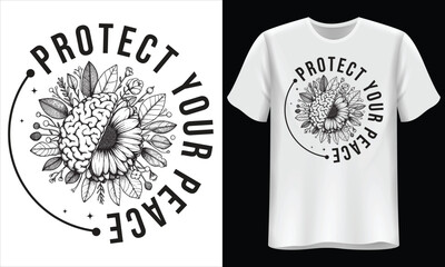 Mental Health Awareness T-shirt design vector Graphic. 