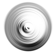 Black and white radial motion effect. Abstract rounded background. Grayscale curves and sphere.