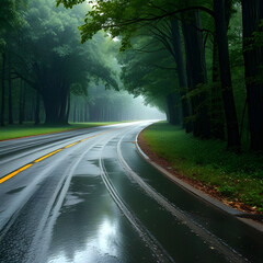 Fototapeta premium road in the woods