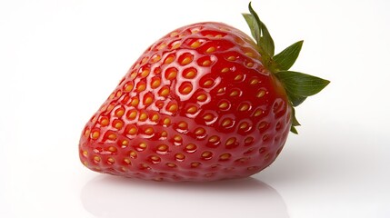 Strawberry isolated on plain background. For recipes, ads or marketing of fruit, treats or desserts