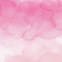 Fototapeta premium Festive Easter Pink Pastel Watercolor paint paper background. Grunge texture template for spring seasonal design.