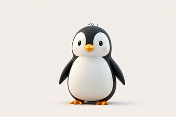 Obraz premium there is a small penguin that is standing on a white surface