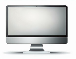 Fototapeta premium computer monitor white screen isolated on white background