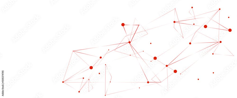 Aufkleber Vector Connect link background. global network technology concept. Digital technology futuristic internet network speed connection red background.