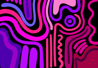 abstract shape background featuring a dynamic composition of geometric and organic forms.