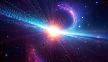 Naklejka premium galaxy and bright light