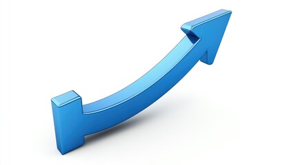 3D Blue Arrow Graphing Upward Trend