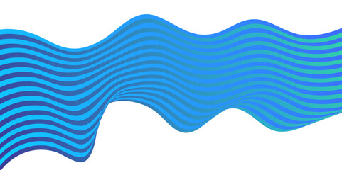 Marine vector seamless pattern with stylized blue waves. Sea waves rainbow groovy design Wavy Line. Layered illustration seamless pattern. 