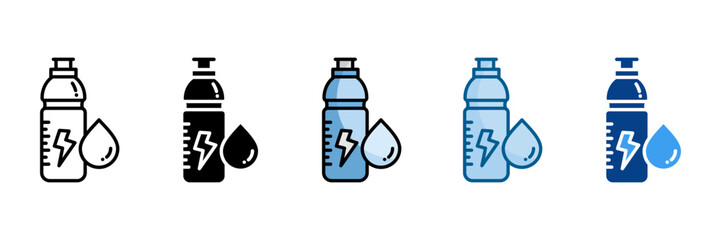 Sports Drink Icon Set Multiple Style Collection