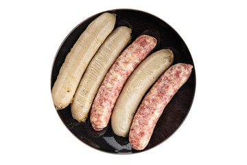 raw sausages pork, beef, chicken, lamb fresh tasty food dish delicious gourmet food background on the table rustic food top view copy space