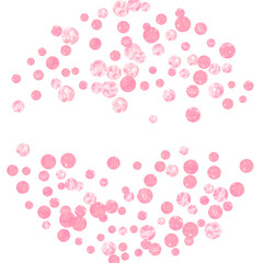 Elegant Border. Pink Glittery Element. Handdrawn
