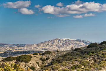 autumnal countryside landscape inside the Basilicata region, Italy