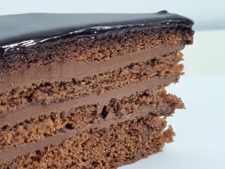 closeup of a delicious chocolate cake