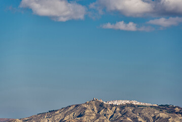 autumnal countryside landscape inside the Basilicata region, Italy
