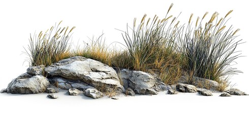Ornamental Grasses and Rocks