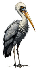 Obraz premium Stork bird on white background