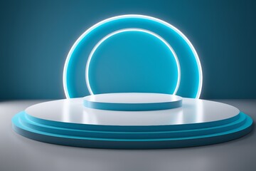 a close up of a podium with a blue light on it