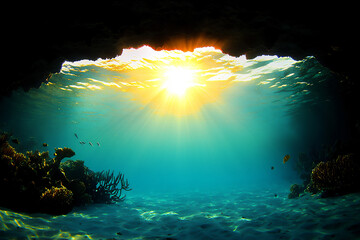  gulf of california summer sunset underwater cliffs