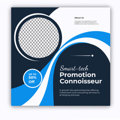 Digital marketing and corporate business service social media post banner template design
