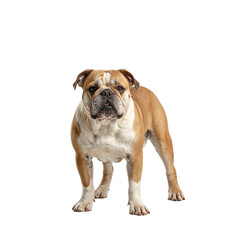 Fototapeta premium Adorable English Bulldog with a wrinkled face and stocky body exuding playfulness and affection Ideal for pet lovers