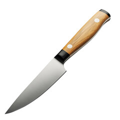 Fototapeta premium High-Quality Kitchen Knife with Wooden Handle and Sharp Blade for Cooking and Food Preparation in Modern Culinary Settings