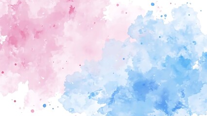 Obraz premium Abstract Pink and Blue Watercolor Wash Background
