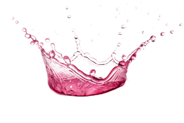 pink water splash isolated on white or background white