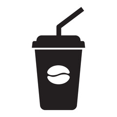 Paper coffee cup icon. Coffee cup icon.