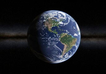 Fototapeta premium earth globe in open space 