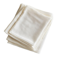 Soft White Fabric Cloth Stack for Crafting, Sewing, and Home D&eacute;cor Projects Featuring a Close-up View of Neatly Folded Textiles