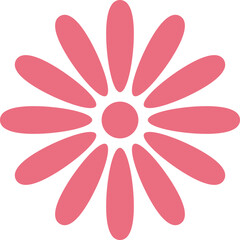 花　アイコン　シンプル　ピンク　ベクター