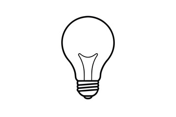 Electric Bulb outline vector illustration.