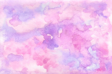 Delicate purple pink watercolor background