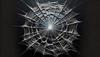 Glass mirror breaked shatter with debris super slow motion. Macro camera 3d illustration