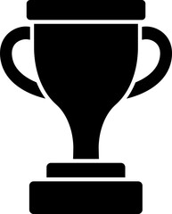 Champion Trophy icon Isolated.
The winner's trophy silhouette flat vector.
Transparent background.