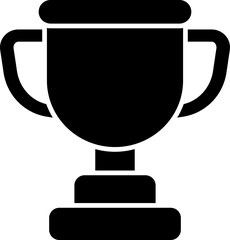 Champion Trophy icon Isolated.
The winner's trophy silhouette flat vector.
Transparent background.