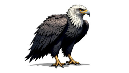 Obraz premium Harpy Eagle bird on white background